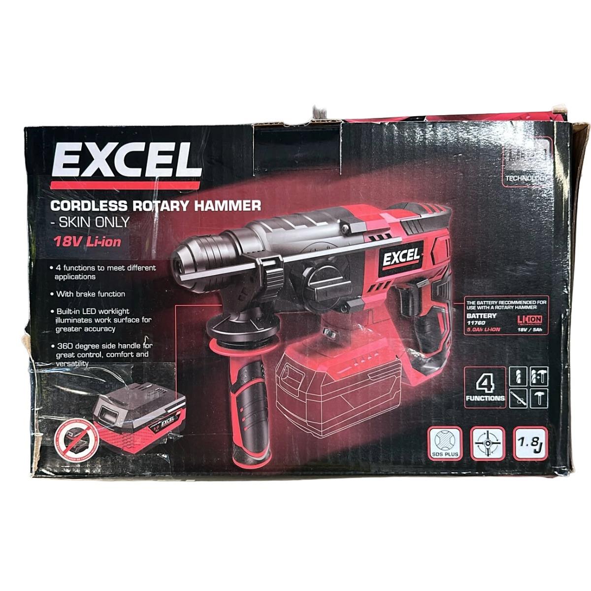 Excel 18V Cordless SDS-Plus Rotary Hammer Drill (Battery & Charger Not Included) Item Condition Damaged Box
