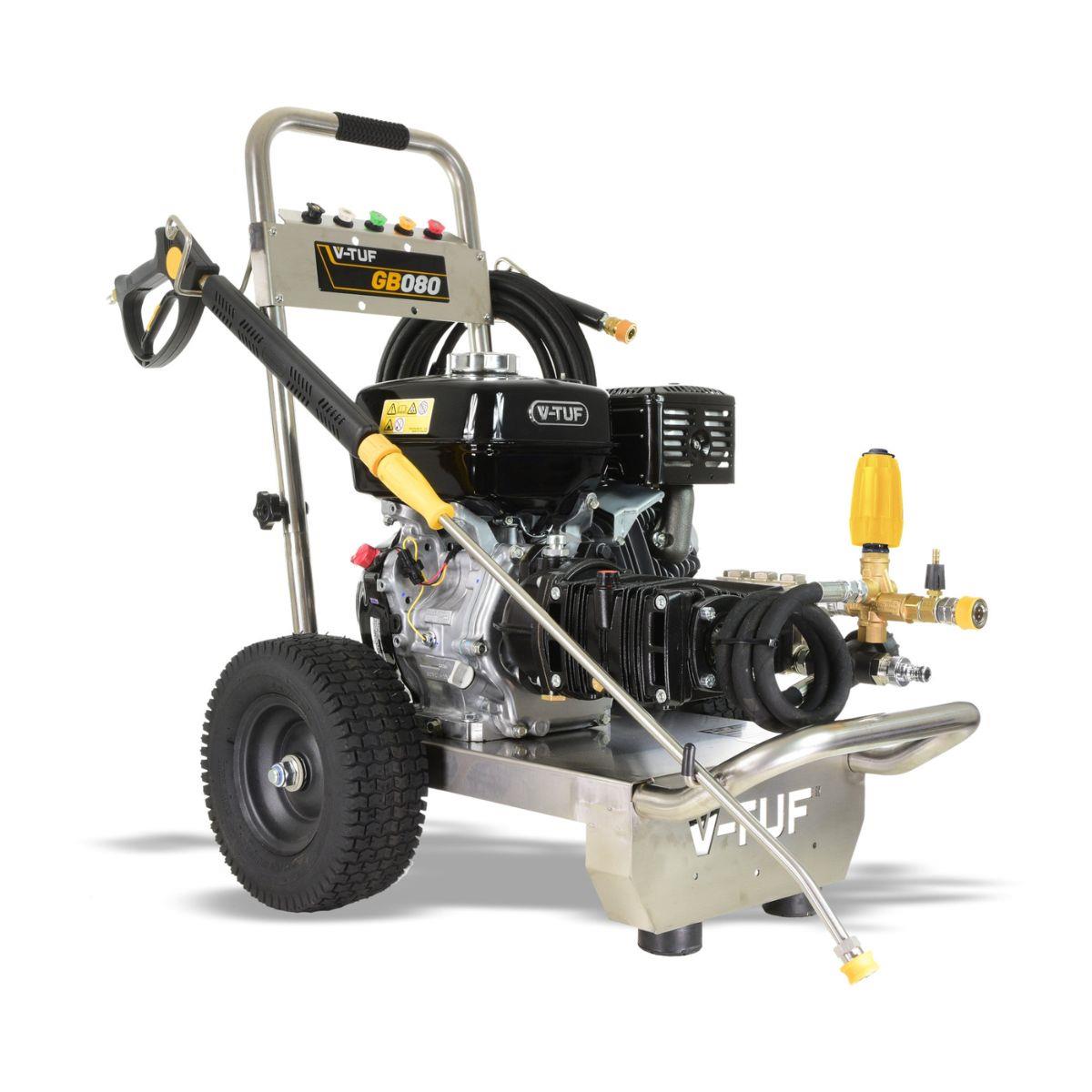 V-TUF GB080 Industrial 9HP Gearbox Driven Honda Petrol Pressure Washer 2900psi, 200Bar & 15L/min