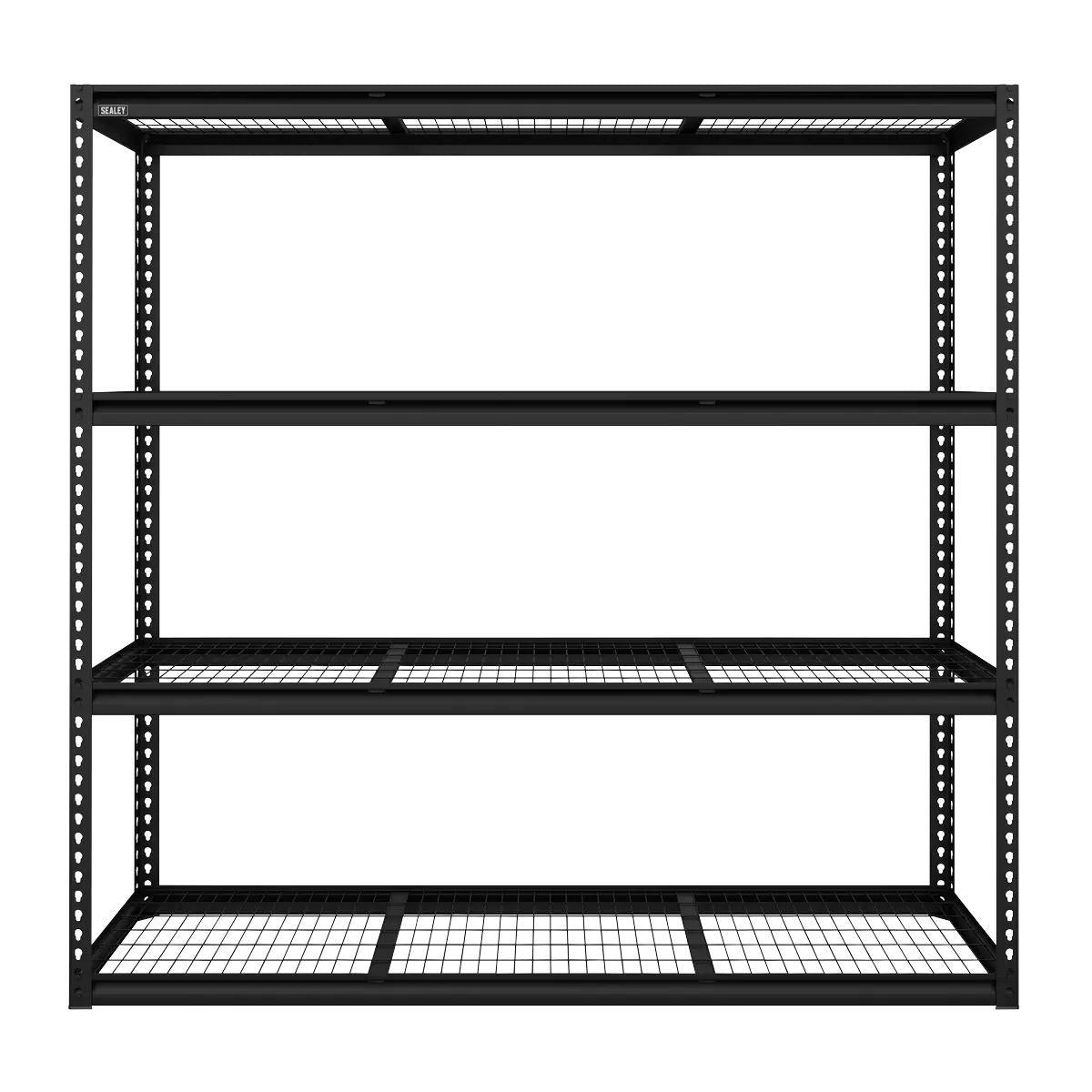 Sealey APMR1 Heavy-Duty Modular Racking Unit with 4 Mesh Shelves 300kg Capacity Per Level