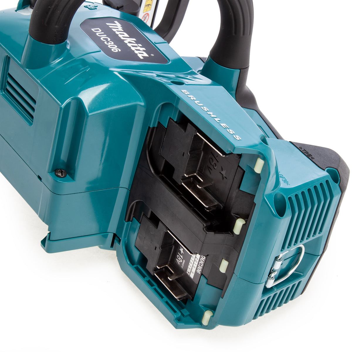 Makita DUC306Z 36V LXT Brushless Top Handle Chainsaw with 2 x 9.0Ah Battery & Dual Port Charger
