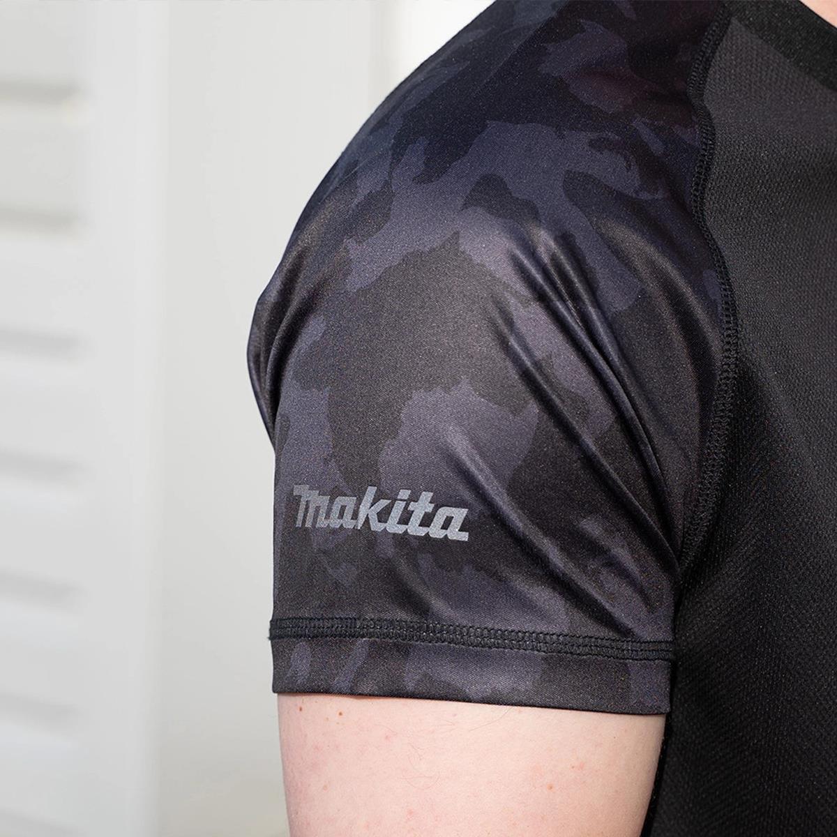 Makita MK102M Tech T-Shirt Regular Fit Black - Size L