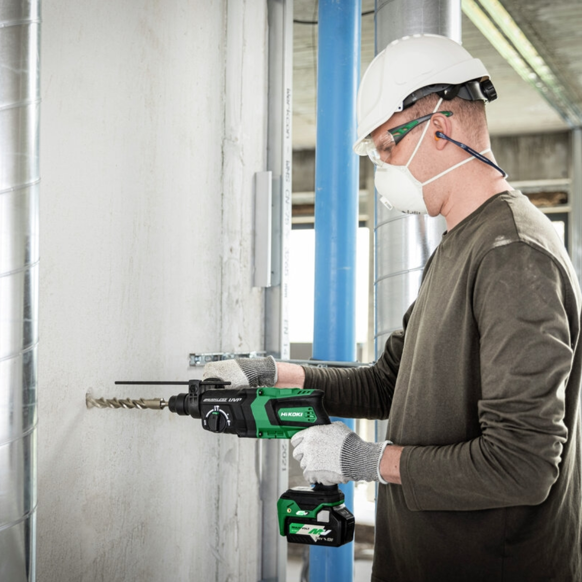 HiKOKI DH36DPEJ3Z 36V Brushless 3-Mode SDS+ Rotary Hammer Drill With 1 x 4.0Ah Battery Charger & Case