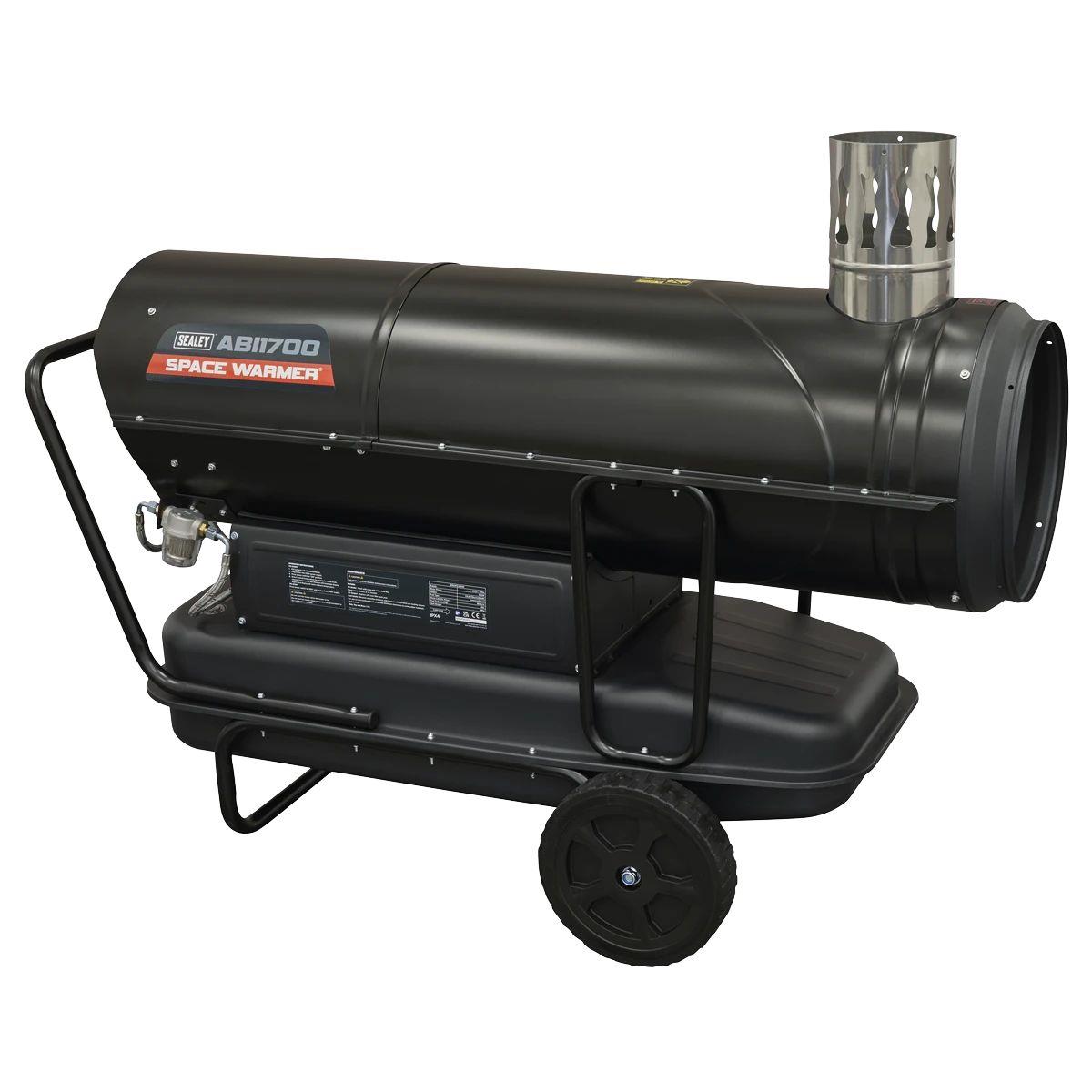 Sealey ABI1700 Space Warmer Indirect Kerosene/Diesel Heater with Wheels 230V/900W