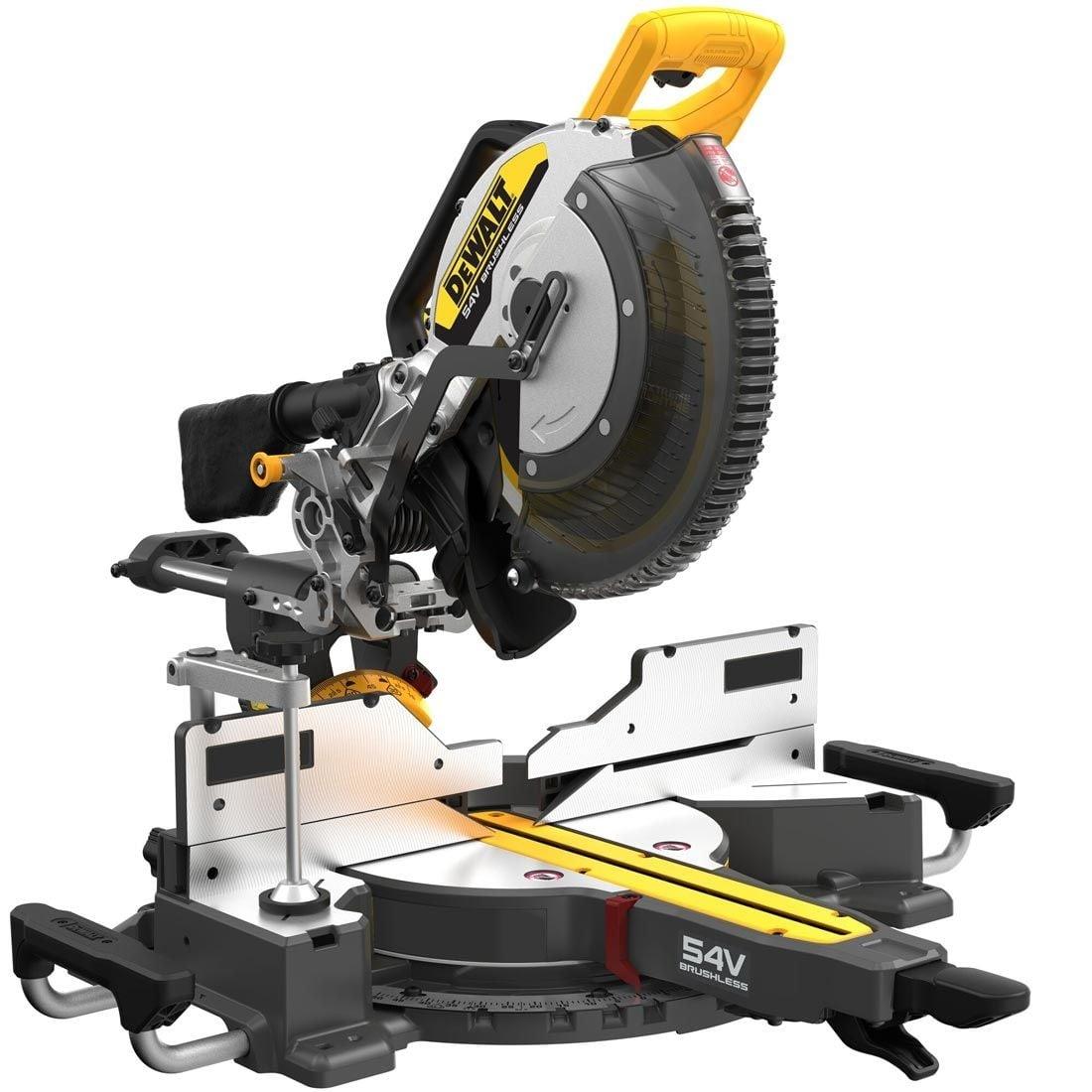 Dewalt DCS781N 54V XR Flexvolt Brushless 305mm Slide Mitre Saw Body Only Precision Cuts in Wood & Metal