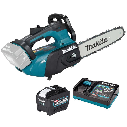 Makita DUC258Z 18V LXT Brushless Top Handle 25cm Chainsaw with 1 x 8.0Ah Battery & Charger