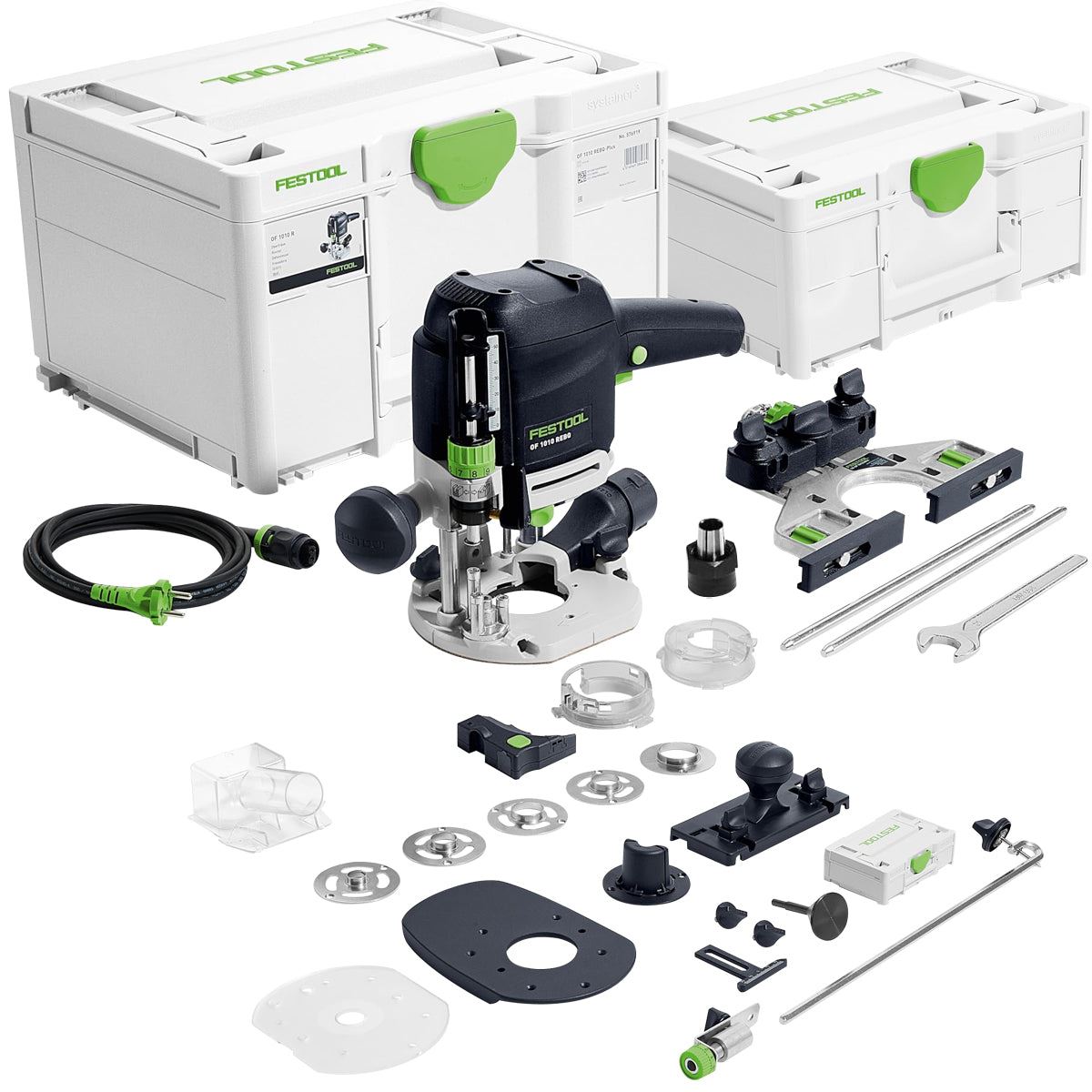 Festool OF 1010 REBQ-Plus 230V GB Router Cutter - 578004 With Router Accessories Set 578046