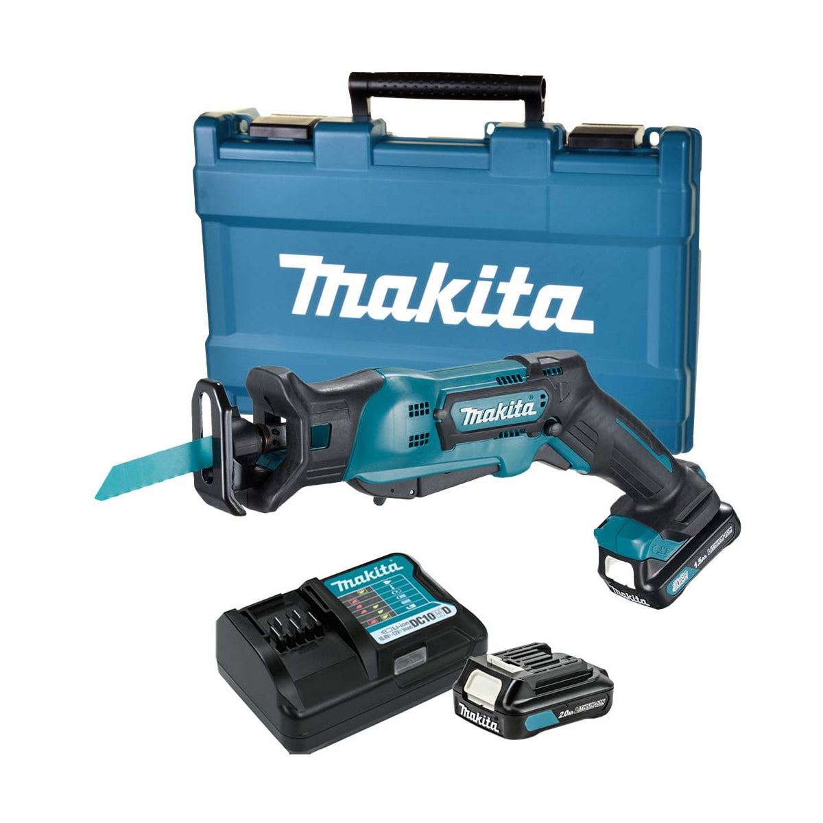Makita JR103DWAE 12V max CXT Reciprocating Saw With 2 x 2.0Ah Batteries, Charger & Carrying Case
