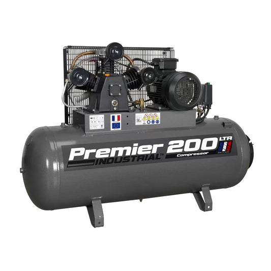 Sealey SAC32055B Compressor 200ltr Belt Drive 415V/32A