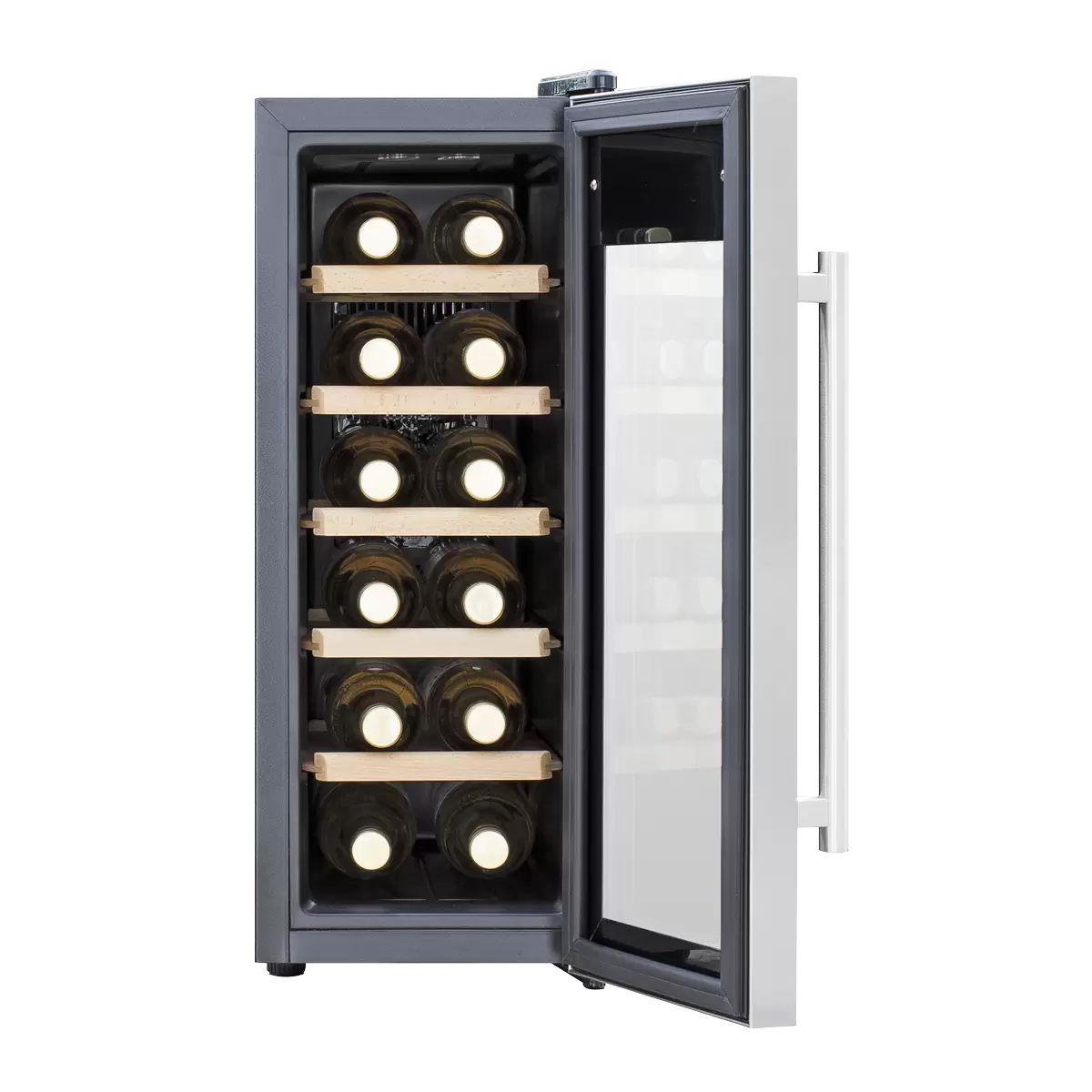 Sealey DH74 Baridi 12 Bottle Fridge & Cooler 38L Stainless Steel 230V/55W