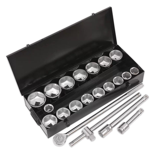 Sealey S0768 Socket Set 21pc 1inSq