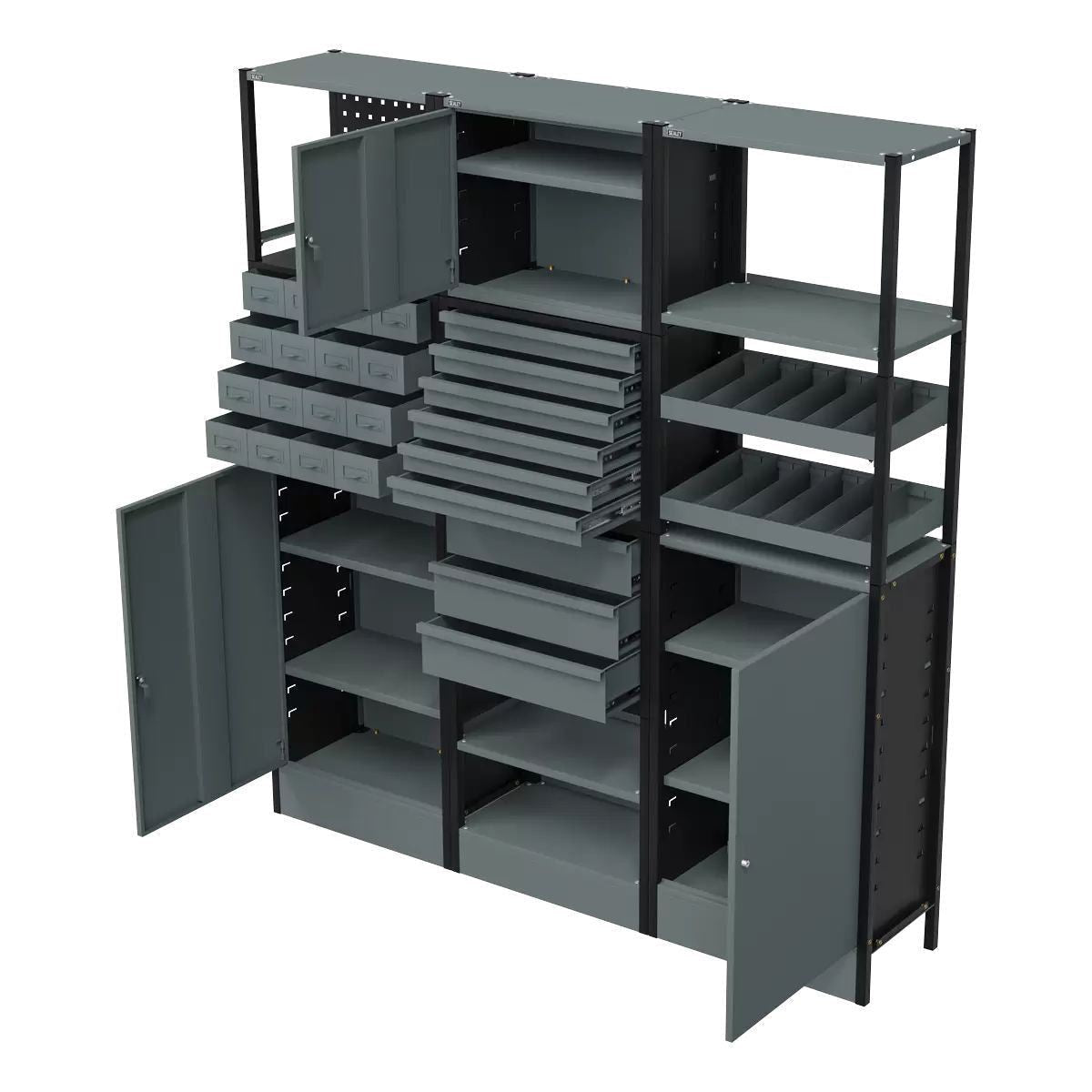 Sealey APMRSTACK1 Modular Racking System Combo 1.74m Versatile Storage Solution for Home and Workshop