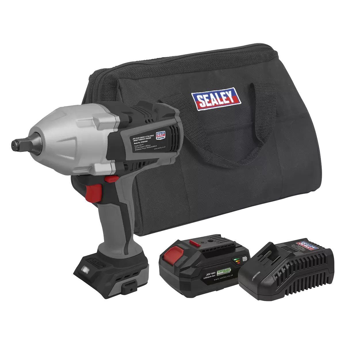 Sealey CP20VXIWKIT Premier 20V Impact Wrench Kit  1/2