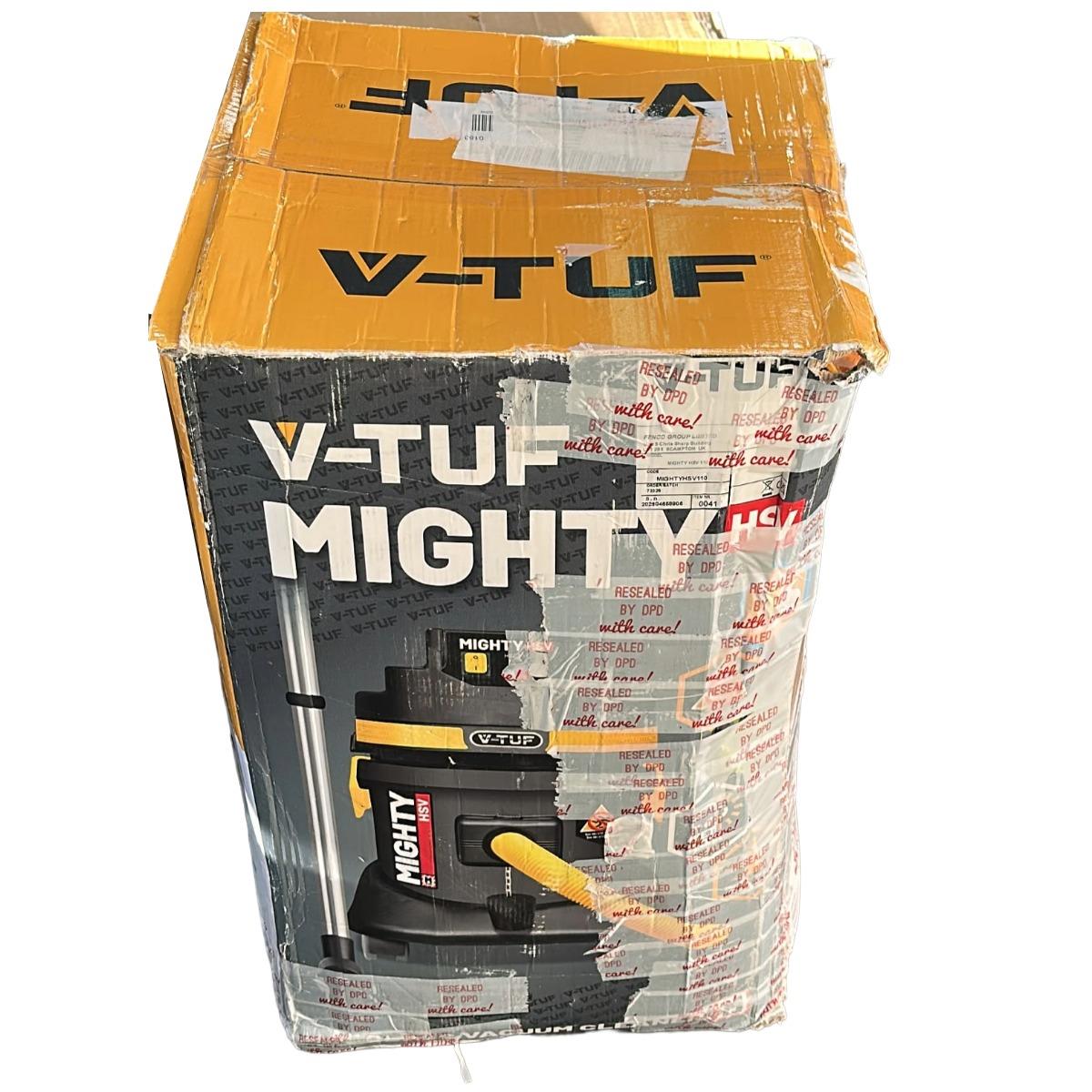 V-TUF MIGHTY HSV 21L M-Class Industrial Dust Extraction Wet & Dry Vacuum Cleaner 110V Item Condition Damaged Box
