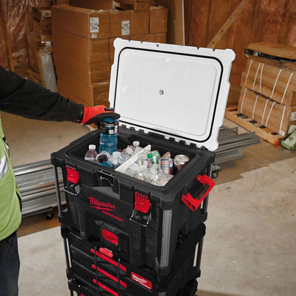 Milwaukee Packout Rolling Drawer Tool Box Trolley With 38L XL Cooler