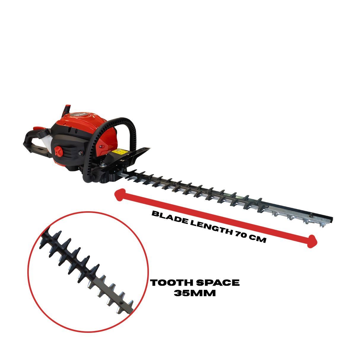 Excel 600mm 25cc Petrol Hedge Trimmer with Engine Oil
