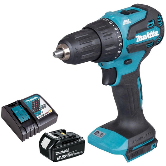 Makita DHP490Z 18V LXT Li-Ion Brushless Combi Drill with 1 x 5.0Ah Battery & Charger