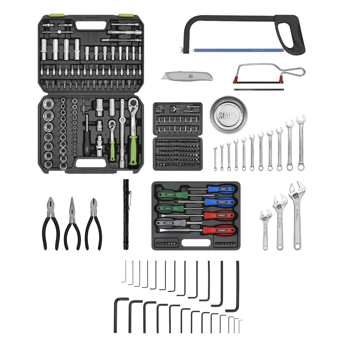 Sealey AP22509BBCOMB 9 Drawer Top chest with 205pc Tool Kit Red