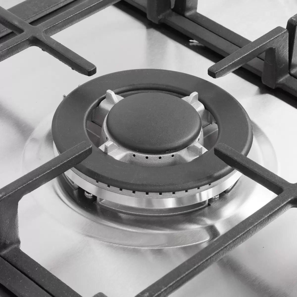Sealey DH382 Baridi 90cm Gas Hob Stainless Steel with 5 Burners, Cast Iron Supports & Auto Ignition 11kW/230V