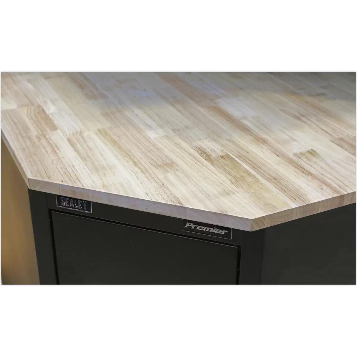 Sealey APMS18 Premier Hardwood Corner Worktop 930 x 930 x 25mm