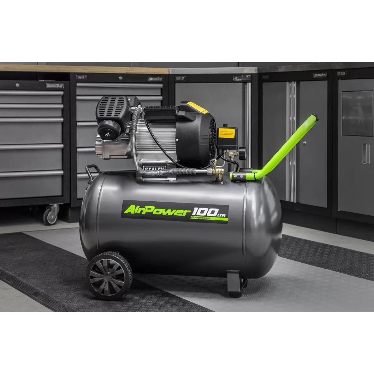 Sealey SAC10030VE 100L V-Twin Direct Drive Air Compressor 230V/13A