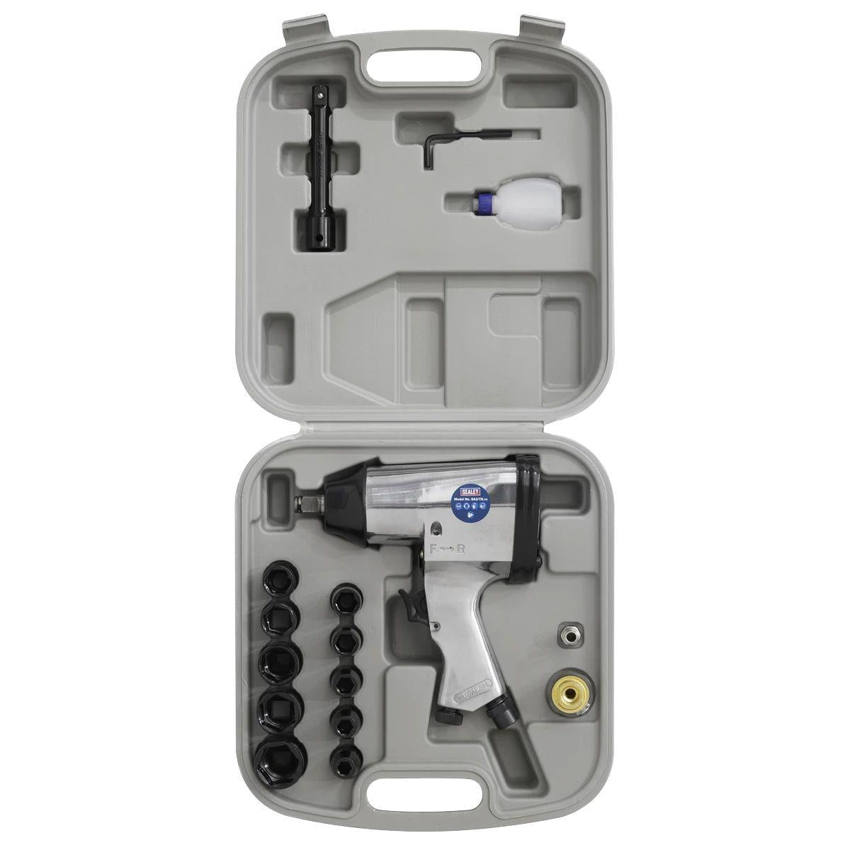 Sealey SA2/TS Air Impact Wrench Kit with Sockets 1/2 Inch Sq Drive