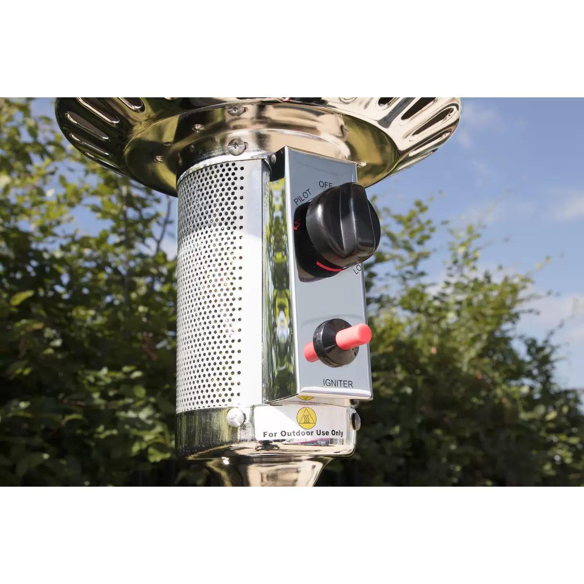 Sealey DG2 Dellonda Commercial & Domestic Outdoor Garden Gas Patio Heater Stainless Steel 13kW