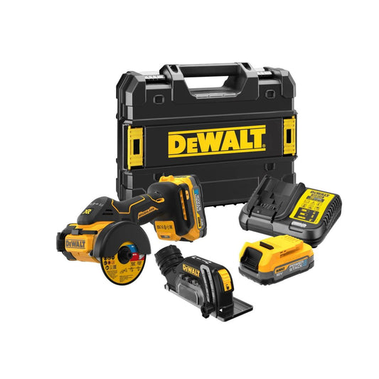 Dewalt DCS438E2T 18V XR Brushless 76mm Cut Off Tool With 2 x 1.7Ah Batteries Charger & Carry Case