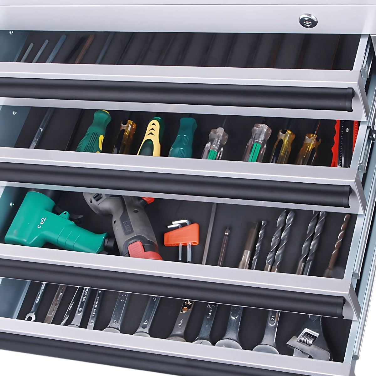 Excel 41inch 6 Drawer Stainless Steel Cabinet with 8 Drawer Top Chest