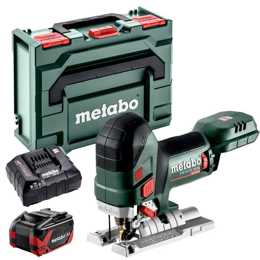 Metabo STA 18 LTX 150 BL 18V Brushless Body Grip Jigsaw with 1 x 8.0Ah Battery Charger & Metabox