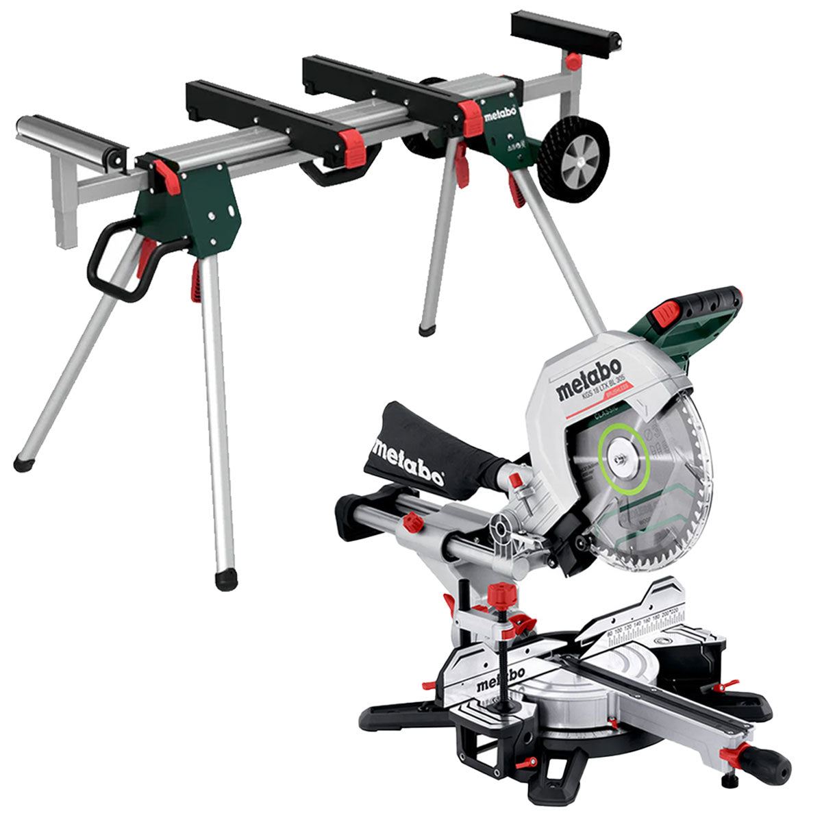 Metabo KGS 18 LTX BL 305 18V 305mm Brushless Sliding Mitre Saw with KSU 251 Stand