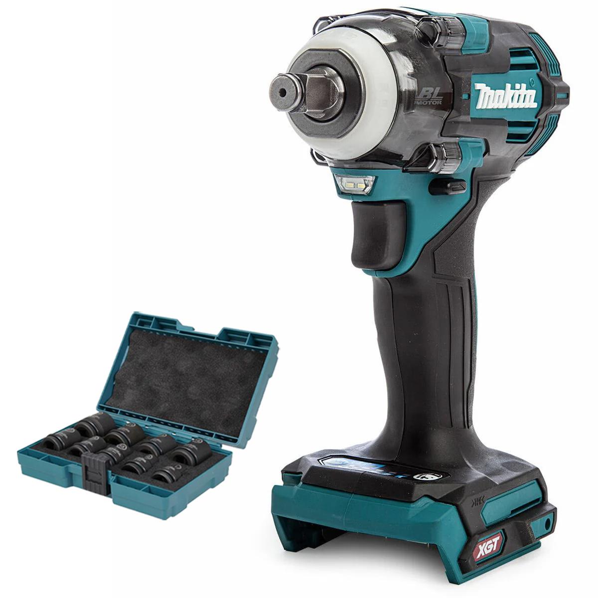 Makita TW004GZ 40V Brushless Impact Wrench With 9 Piece Socket Set