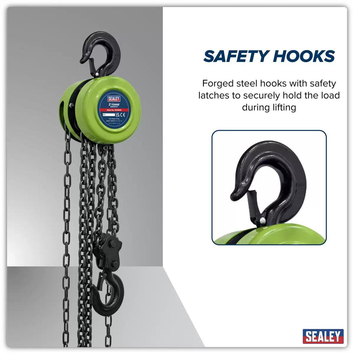 Sealey CB2000E 2.5m Chain Block 2 Tonne