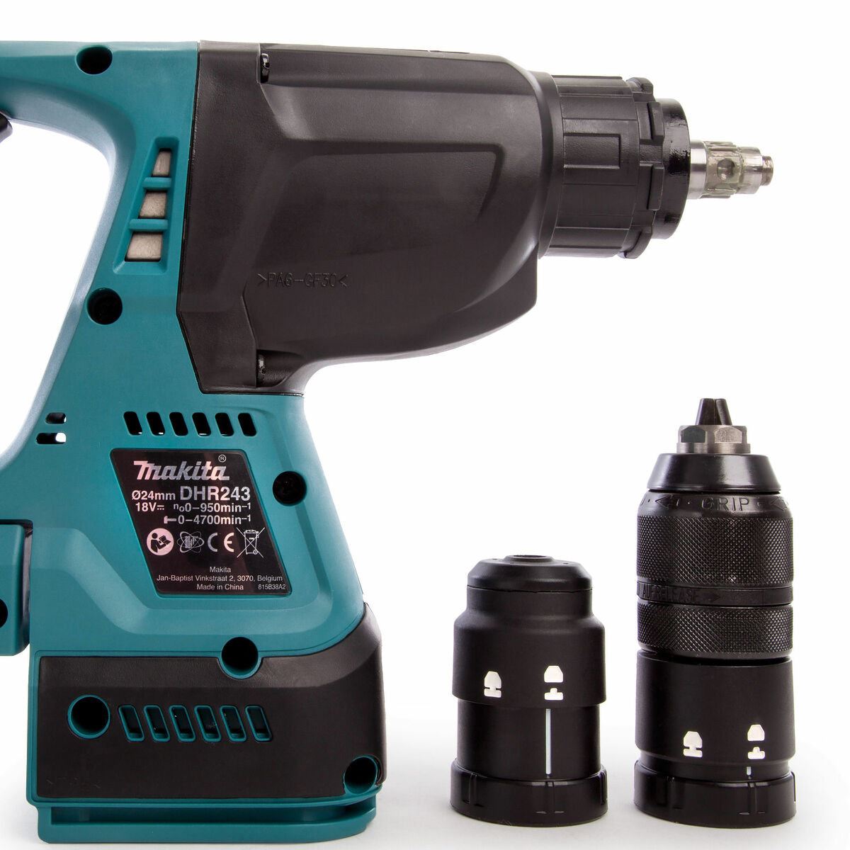 Makita DHR243Z 18V Brushless 24mm SDS+ Rotary Hammer Drill with 2 x 6.0Ah Battery & Charger
