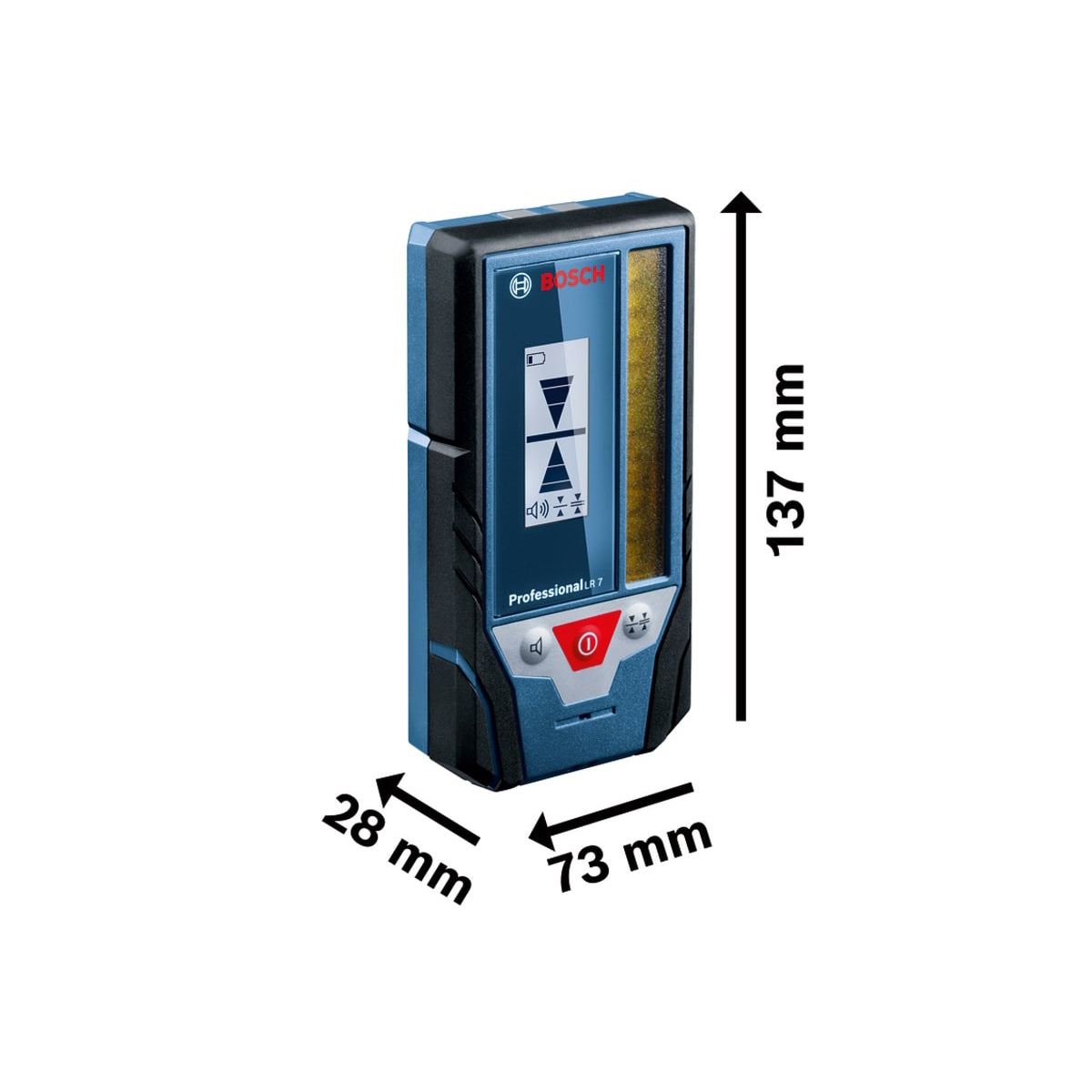Bosch LR 7 Professional Laser Receiver with Dual Color Detection For Accurate Leveling 0601069J00