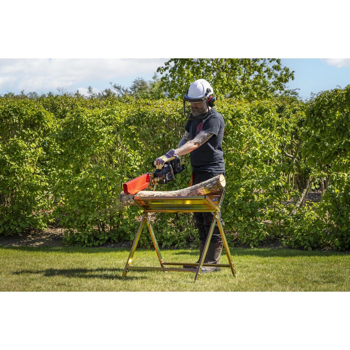 Sealey LSH150HD Heavy-Duty Sawhorse with Chainsaw Holder