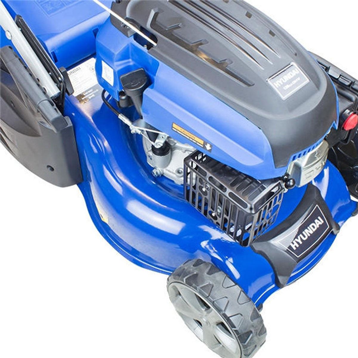 Hyundai HYM430SPR 43cm Self-Propelled Petrol Roller Lawnmower, 25-75mm Cuts & Rear Discharge