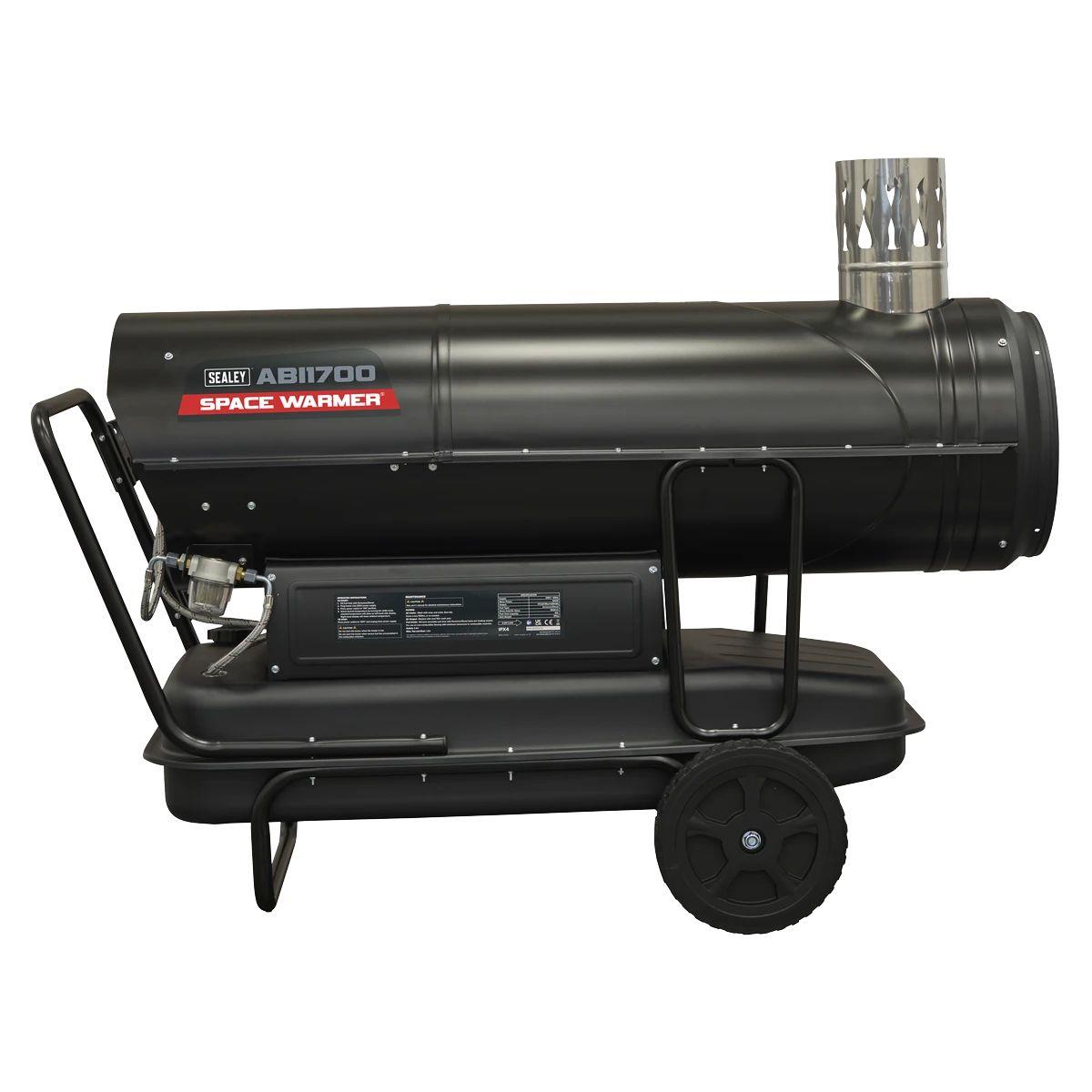 Sealey ABI1700 Space Warmer Indirect Kerosene/Diesel Heater with Wheels 230V/900W