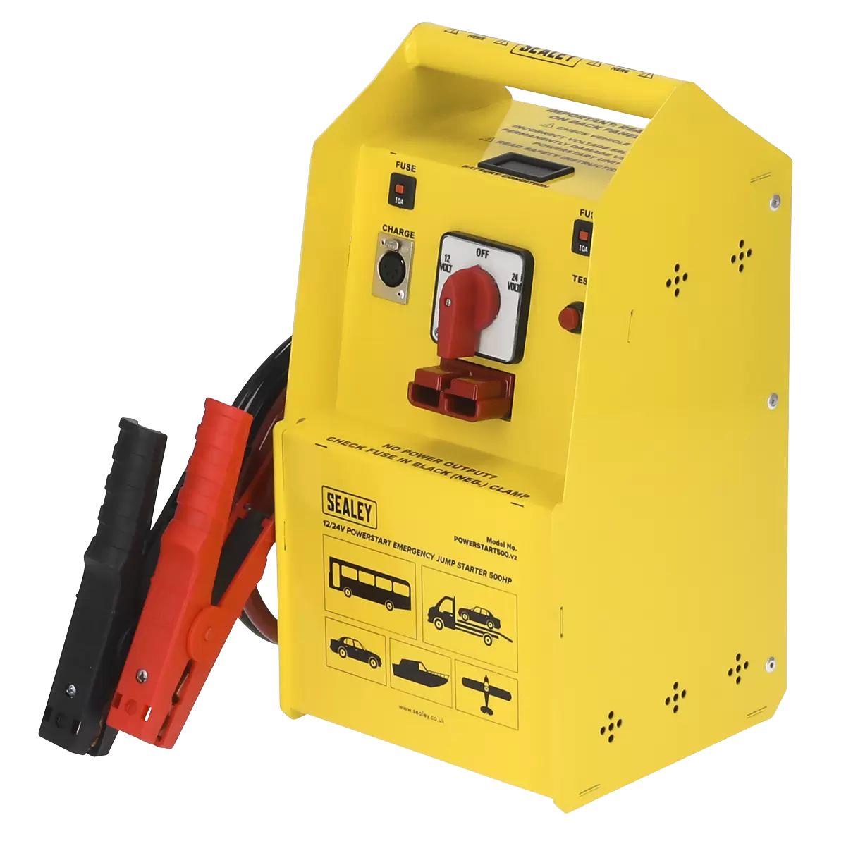 Sealey POWERSTART500 12/24V Power Start Emergency Jump Starter 500hp