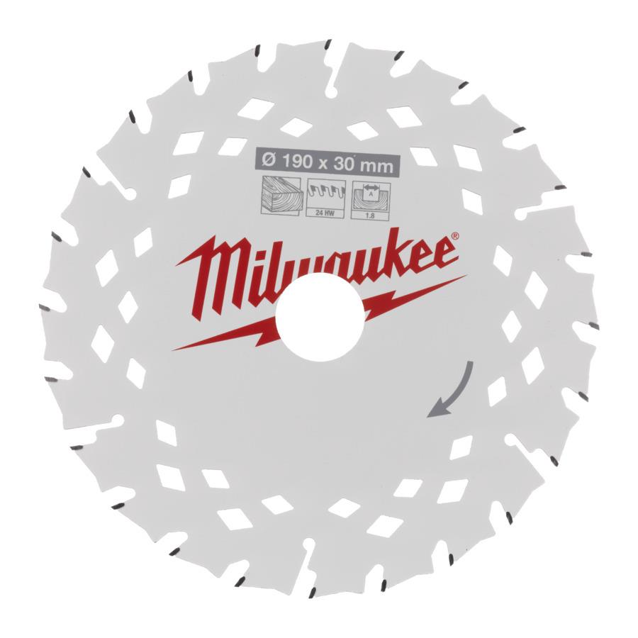 Milwaukee 190mm x 30mm x 24T Circular Saw Blade with Cool Cut 4932498976
