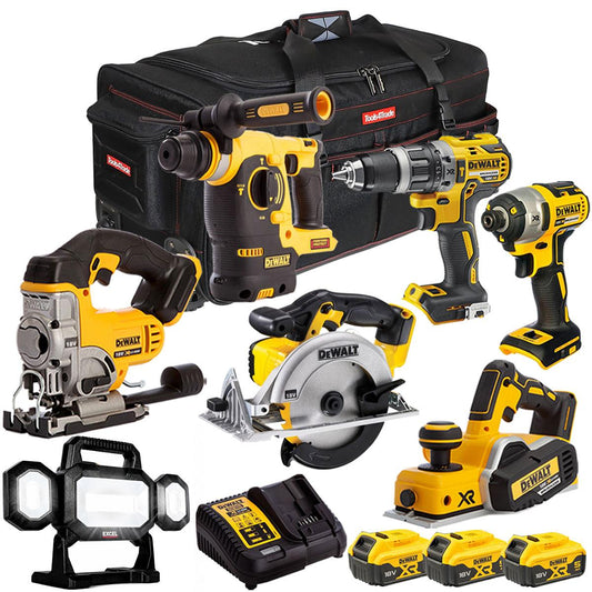 Dewalt 7 Piece Power Tool Kit with 3 x 5.0Ah Battery & Charger DEW-KIT-2M