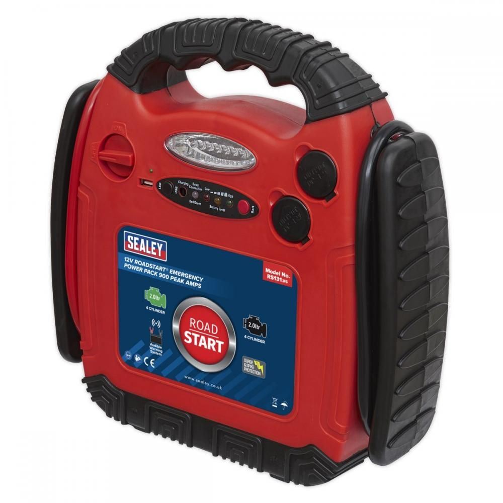 Sealey RS131 RoadStart Emergency Power Pack 12V 750 Peak Amps