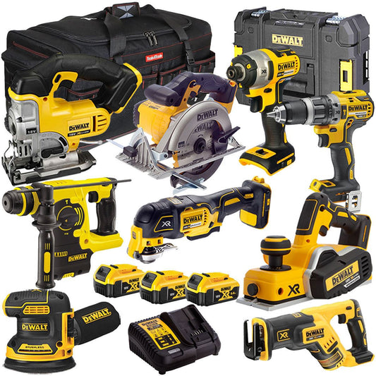 Dewalt 18V 9 Piece Power Tool Kit with 3 x 5.0Ah Battery & Charger T4TKIT-9716