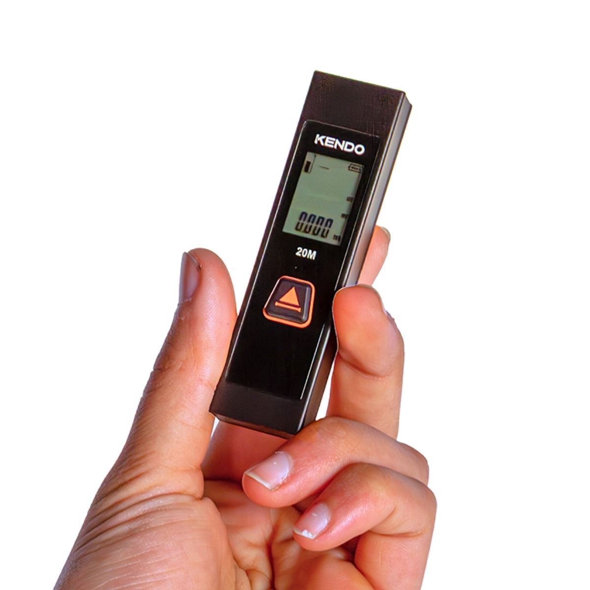 Kendo 20m Laser Measure – Compact Digital Distance Meter, ±2mm Accuracy, One-Button, IP54, Pocket Size