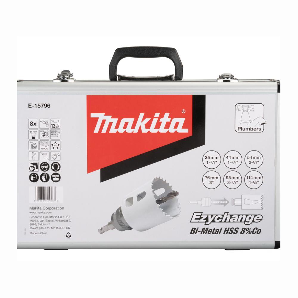Makita E-15796 EZYchange Holesaw Set Of 8 Piece In Aluminium Case