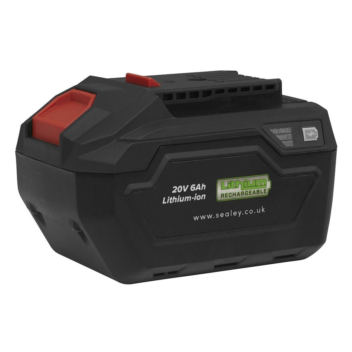 Sealey CP20VBP6 20V Power Tool Battery 6Ah SV20 Series Lithium-ion
