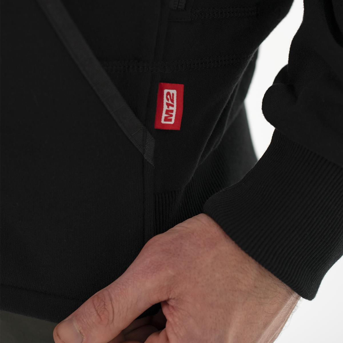 Milwaukee M12 12V Black Heated Hoodie Small with 1 x 2.0Ah Battery & Charger