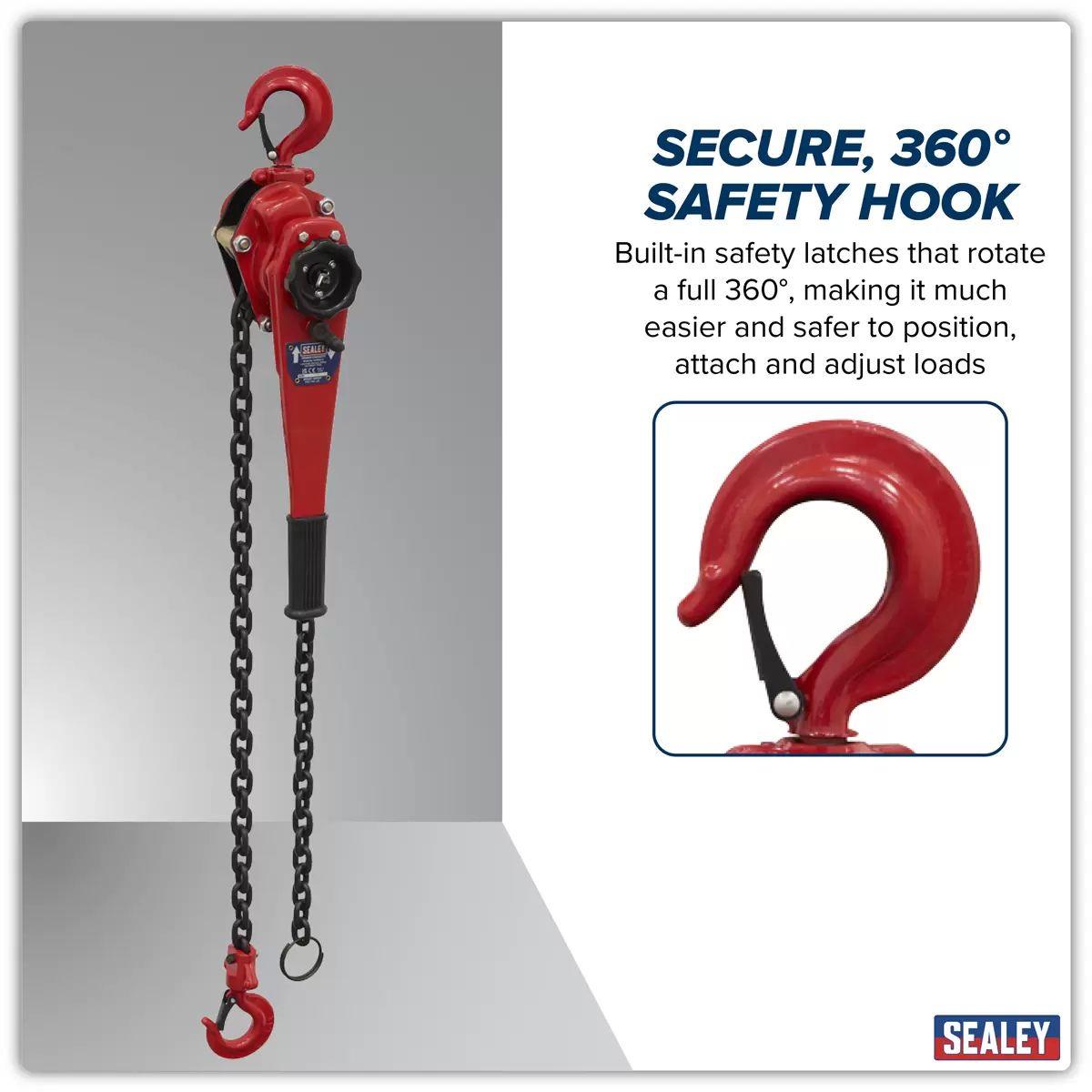 Sealey LH1500 Steel Lever Hoist 1500kg Capacity