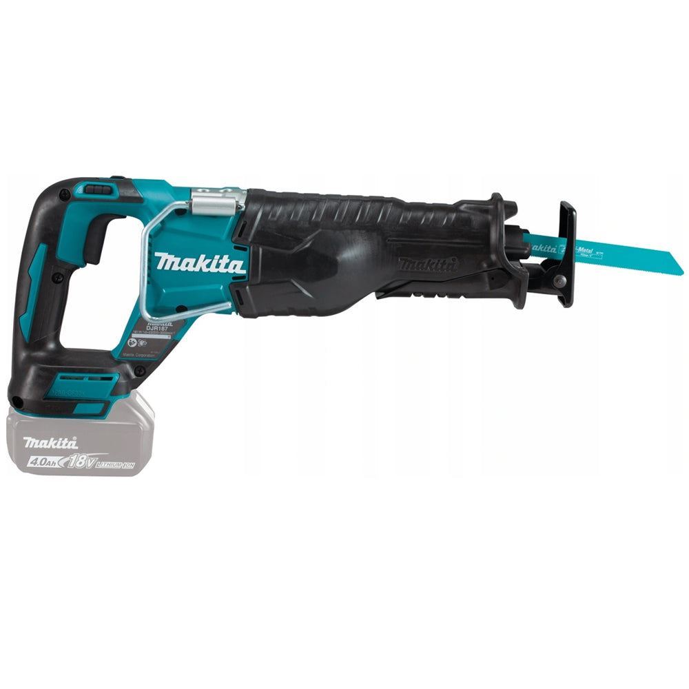Makita DJR187Z 18V LXT Cordless Brushless Reciprocating Saw with 1 x 6.0Ah Battery & Charger