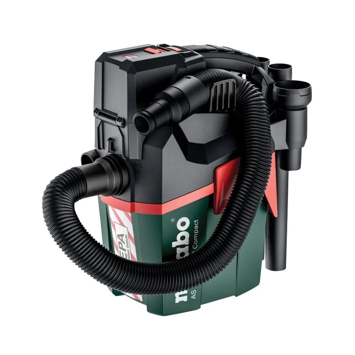Metabo AS 18 HEPA PC 18V Compact Vacuum Cleaner with 1 x 5.2Ah Battery & Charger