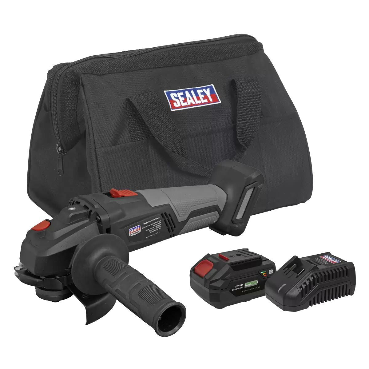 Sealey CP20VAGXKIT1 20V Brushless Angle Grinder Kit 115mm With Battery & Charger